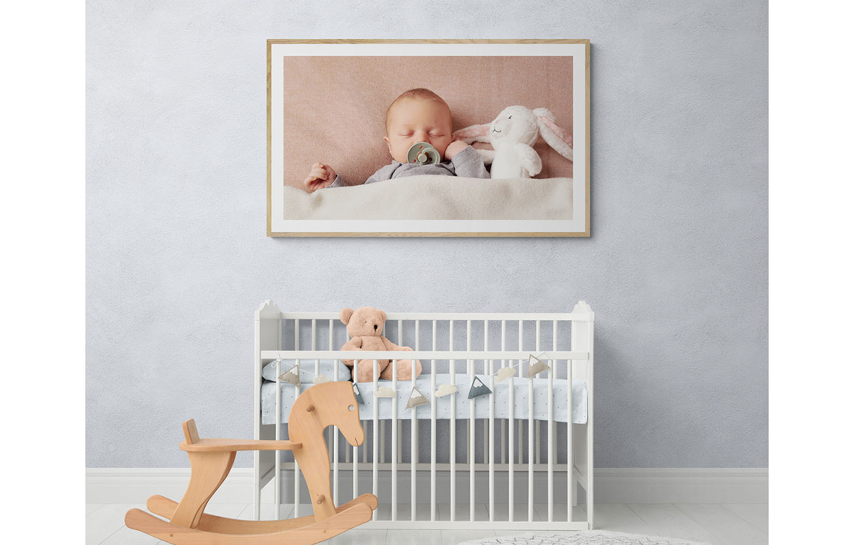 Babyportret boven wiegje door Studio Ketels